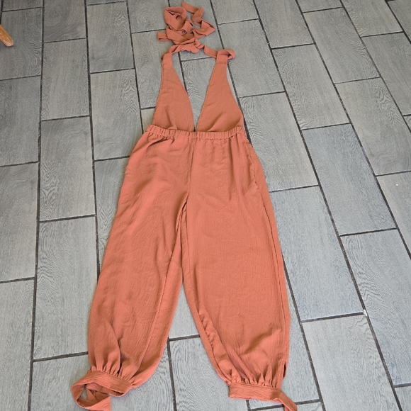 SHEIN Pants - SHEIN Orange Jumpsuit with Relaxed Silhouette